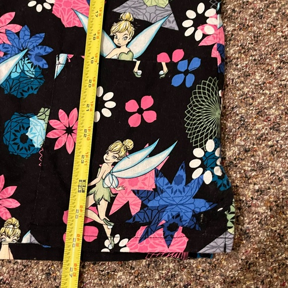 Disney Tinkerbell Be Mine Heart Scrub Top Med Nurse CNA Medical Pre-owned EUC! - Picture 9 of 10